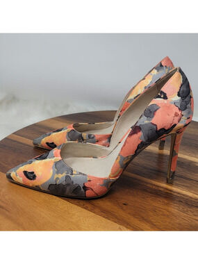 Louise Et Cie Lo-Hermosah Peach Gray Colors Heels 4" Women 6.5